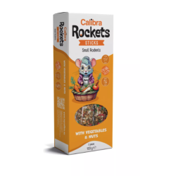 Calibra Rockets Sticks Small rodents Vegeta&Nuts 120g - Kolby dla chomików, szczurów, myszy i innych gryzoni Dodaj do ulubionych
